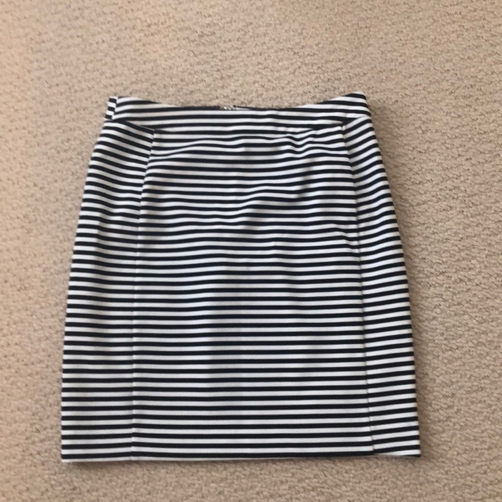 Black and white stripe skirt